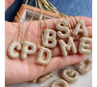 Collier pendentif lettre CZ Zirconia A-Z, collier initial style punk unisexe, bijou de mode hip-hop en acier inoxydable L,M,S,H,A,T,O,X,B,C,D,E,F,G,I,J,K,N,P,Q,R,U,V,W,Y,ZAcier inoxydable