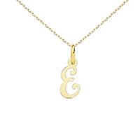 Collier - Pendentif Lettre "E" Or 750/1000 - Chaine Dorée