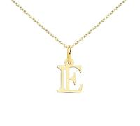 Collier - Pendentif Lettre "E" Or 750/1000 - Chaine Dorée