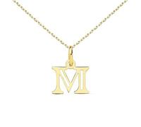 Collier - Pendentif Lettre "M" Or 750/1000 - Chaine Dorée