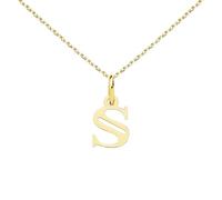 Collier - Pendentif Lettre "S" Or 750/1000 - Chaine Dorée
