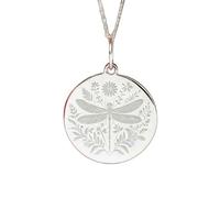 Collier pendentif libellule en argent sterling 925 24 mm | LK_NLC_02355 | charm necklace gold plated symbol design with 18 inch cable chain nature inspired jewelry gift for women