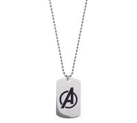 Marvel Collier pendentif Avengers en acier inoxydable pour enfant, longueur 56 cm