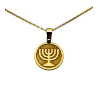 Collier pendentif Menorah en argent sterling 925 doré | LK_NLC_01727 | Collier pendentif croissant de lune bijou simple symbolisant la sagesse animale breloque oiseau 45 cm