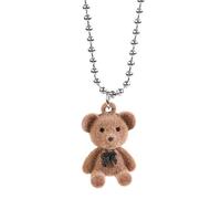 Collier pendentif mignon ours en peluche - accessoire de chaîne de bijoux, pendentif figurine d'ours délicat | Cadeau souvenir sentimental pour femmes, adolescentes, Noël, anniversaire,
