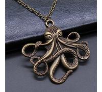 Collier Pendentif Mode Hommes et Femmes Collier Rétro Simple Haute Qualité Grande Pieuvre Pendentif Bijoux Populaires Anniversaire Cadeau de Noël