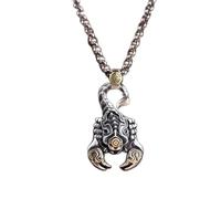 Collier Pendentif Mode Nouveauté Argent Couleur One Eye Métal Scorpion Pendentif Collier Style Punk Casual Rue Accessoires Cadeaux pour Hommes Bijoux Cadeaux d'anniversaire pour Femmes Hommes