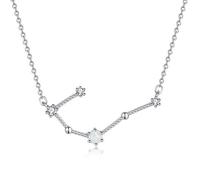 Collier Pendentif Opale de Série Douze Constellations Cancer en Argent Fin 925 et Zircon Fantaisie Femme bijoux 12 signes du zodiaque astrologique Idée Cadeau Femme - VIKI LYNN