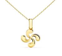 Collier - Pendentif Or 18 Carats 750/000 Jaune Croix Basque Lauburu - Chaine Dorée