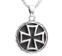 Collier Pendentif Or Vintage Croix de Fer Pendentif Collier Hommes Croix de Malte Bijoux Mode fête Mariage Bijoux Fins Bijoux Cadeaux d'anniversaire pour Femmes Hommes