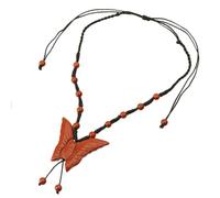 Collier pendentif papillon en jaspe