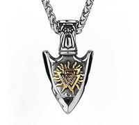 Collier Pendentif Pendentif Fer de Lance Viking Rune chaîne Collier pour Hommes mâle Cou Bijoux Accessoires Cadeau Bijoux Cadeaux d'anniversaire pour Femmes Hommes