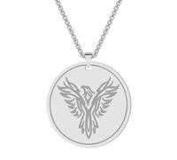 Collier pendentif Phoenix en acier inoxydable Soleil Dieu oiseau bijoux