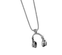 Collier Pendentif pour Écouteurs Bijou Tendance en Acier Inoxydable