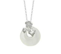 Collier Pendentif pour Femme Ou Fille En Argent Sterling 925 Représentant Les Douze Divinités Florales Gardiennes. Magnifique Pendentif Ping An Kou Cadeau D'Anniversaire Idéal pour Les Femmes et
