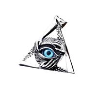 Collier pendentif pour hommes Hell Eye Devil’s Eye Trois Os Yeux Bleus Mode