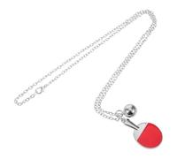 Collier Pendentif Raquette de Tennis de Table en Alliage, Style Sportif | Chaîne Solide, Fermoir Sécurisé, Finition Polie, Accessoire Léger pour Tenues de Fans et Sorties