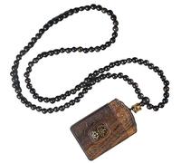 Collier pendentif richesse et prospérité en bois d'agar, amulette de paix | Bois D'agar Naturel, Collier Pendentif Bouddhiste De Charme De Paix