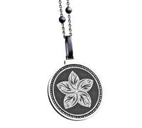 Collier pendentif rond de 28 mm en argent sterling 925, gravé, représentant Podgorica, Monténégro, plaqué or, pour hommes et femmes, avec câble de 45 cm (18 pouces), bijou fait main |LK_ENGP_0248