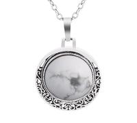 Collier Pendentif Rond En Cristal, Long, Vintage, Creux, Filigrane, Pierres Semi-Précieuses Naturelles, Collier Pendentif, Pierres Précieuses De Guérison, Bijoux, Cadeau Pour Femmes Et Hommes, Ho