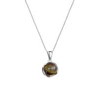 Collier pendentif rond en jade blanc des deux côtés peut être un collier à la mode et personnalisé accessoire tempérament pendentif étoile argent 925, Métal, No Gemstone
