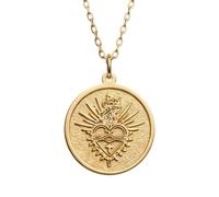 Collier pendentif Sacré-Cœur en argent sterling 925 doré | LK_NLC_01526 | Un pendentif Charmyogi un bijou simple zen délicat et raffiné à porter au quotidien avec une chaîne de 45 cm plaquée argent.