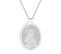 Collier pendentif Saint Georges et Dragon en acier inoxydable Accessoire pendentif homme