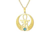 Collier Pendentif Scarabée e Vie Ancienne Egypte Protection Amulette Bijoux