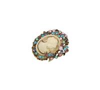 Collier pendentif sculpture avec accents de, chaîne de cou en alliage, bijoux pour femmes, usage quotidien, pendentif rétro orné de cristaux