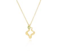Collier Pendentif Serpent En Or Plaqué Argent Sterling ECFEW™ Avec Péridot