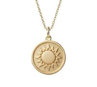 Collier pendentif soleil en argent sterling 925 plaqué or |LK_NLC_01312 | Pendentif squelette simple et délicat en forme de cœur kappa gamma idéal pour la Saint-Valentin avec une chaîne de 45 cm.