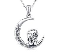 Collier Pendentif Sœurs en Argent Sterling - Toujours Ma Sœur, Toujours Mon Ami - Bijoux Lune pour Femme, Fille - Cadeau pour Amies