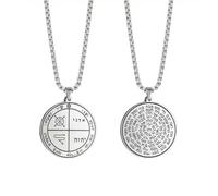 Collier Pendentif Troisième Pentacle de Jupiter Chaîne Colliers Femmes Hommes Argent Couleur Bijoux Pendant Bijoux Cadeaux d'anniversaire pour Femmes Hommes