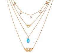 Collier Pendentif Turquoise Multicouches Simple Rétro Anniversaire Anniversaire Cadeau Cadeau Accessoires Pour Femmes Robuste Et Économique