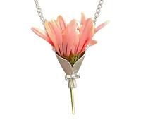 Collier pendentif vase, breloque fleur tendance, pendentif bouquet de fleurs avec chaîne, collier de bijoux élégant, accessoire de beauté avec un design élégant, bijoux de cou pour filles, dames, mère