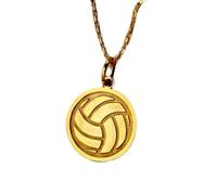 Collier pendentif volley-ball en argent sterling 925 doré | LK_NLC_01082 | Pendentif réaliste en forme de chat symbole de fierté animale bijou simple de 45 cm (18 pouces) pour les amoureux des chats.