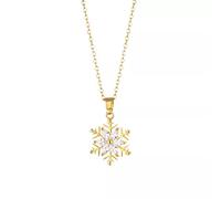 Collier Pendentif Zircon Cristal Flocon de Neige Pendentif Colliers pour Femmes chaîne Collier Bijoux Collier Mode Bijoux Fins Cadeau Amitié Collier Anniversaires Les Mariages Noël Cadeau Femme