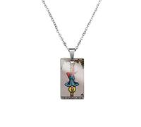 collier pendu, Bijoux de tarot for hommes et femmes - Collier pendentif tarot - Bijoux hip hop - Collier de motards - Colliers de cartes de tarot for hommes et femmes - Cadeaux de tarot for femmes - C