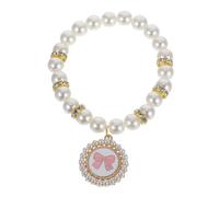 Collier Perlé pour Animaux, Élégant, Rose, en Abs, pour Chats et Chiens | Finition Soignée, Style Simple et Polyvalent, Confortable au Quotidien
