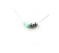 Collier de perles d'amazonite + hématite 8 mm