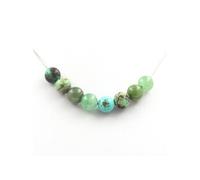Aventurine + jade + chrysocolle de Namibie + turquoise 8 mm Collier de perles