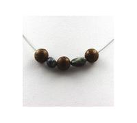 collier de perles en bois de 8 mm + lapis-lazuli du Pakistan