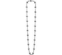 collier perles boules facettes disco argent adulte - boland 00714 Gris G