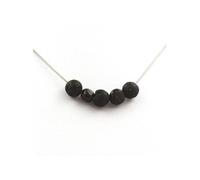 collier de lave de 8 mm + grenat du Mozambique