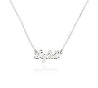 Collier personnalisable avec nom personnalisable - Pendentif plaque nominative - Cadeau délicat pour elle, femme - Cadeau pour la fête des mères, Noël, un anniversaire, Various, Argent sterling, Pas