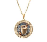 Collier personnalisé avec image de lait de poule avec pendentif en forme de cercle personnalisé, collier souvenir avec photo dorée/argentée pour homme et femme