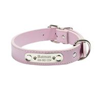 Collier Personnalisé en Cuir Anti-Perte pour Chien, Labrador Shiba Inu, Caniche, Bouledogue, Réglable, Nom Gravé, Étiquette D'identification,Un,XL