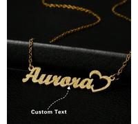 Collier personnalisé en forme de cœur doré brillant, mode, convient comme cadeau d'anniversaire, d'anniversaire, de fête pour couple, famille, amis. Noir, argent, or, élégant, coloré, vintage, simple,