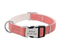 Collier Personnalisé en Nylon pour Chien, Réglable, Anti-Perte, Nom Personnalisé, Chihuahua, Labrador, Carlin, Shiba Inu,Un,S