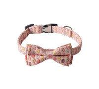 Collier personnalisé gravé pour chien à motif floral - Collier réglable avec étiquette nominative - Collier en nylon souple (Rose2, S)